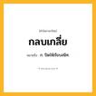 กลบเกลี่ย ความหมาย หมายถึงอะไร?, คำในภาษาไทย กลบเกลี่ย หมายถึง ก. ปิดให้เรียบสนิท.