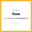 กัมพล ความหมาย หมายถึงอะไร?, คำในภาษาไทย กัมพล หมายถึง [กํา-] (แบบ) น. ผ้าทอด้วยขนสัตว์. (ป.).