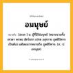 อมนุษย์ ความหมาย หมายถึงอะไร?, คำในภาษาไทย อมนุษย์ หมายถึง [อะมะ-] น. ผู้ที่มิใช่มนุษย์ (หมายรวมทั้ง เทวดา พรหม สัตว์นรก เปรต อสุรกาย ภูตผีปิศาจ เป็นต้น) แต่โดยมากหมายถึง ภูตผีปิศาจ. (ส.; ป. อมนุสฺส).