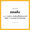 อมเพลิง ความหมาย หมายถึงอะไร?, คำในภาษาไทย อมเพลิง หมายถึง [-เพฺลิง] น. เรียกไม้เสาที่มีเปลือกและกระพี้เป็นชั้น ๆ ว่า เสาอมเพลิง ถือว่าเป็นเสาไม่ดี.