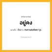 อยู่คง ความหมาย หมายถึงอะไร?, คำในภาษาไทย อยู่คง หมายถึง (โบ) ว. ทนทานต่อศัสตราวุธ.