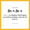 อึก ๆ อัก ๆ ความหมาย หมายถึงอะไร?, คำในภาษาไทย อึก ๆ อัก ๆ หมายถึง ว. อาการที่พูดไม่ออก ติดกึกกักอยู่ในคอเพราะกลัวหรือประหม่าเป็นต้น, กระอึกกระอัก หรือ อึกอัก ก็ว่า.