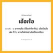 เอ้อเร้อ ความหมาย หมายถึงอะไร?, คำในภาษาไทย เอ้อเร้อ หมายถึง ว. มากจนล้น (ใช้แก่กริยากิน), เอ้อเร้อเอ้อเต่อ ก็ว่า; มากเกินไปอย่างไม่เป็นระเบียบ.
