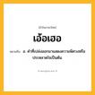 เอ้อเฮอ ความหมาย หมายถึงอะไร?, คำในภาษาไทย เอ้อเฮอ หมายถึง อ. คําที่เปล่งออกมาแสดงความพิศวงหรือประหลาดใจเป็นต้น.