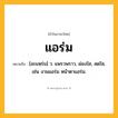 แอร่ม ความหมาย หมายถึงอะไร?, คำในภาษาไทย แอร่ม หมายถึง [อะแหฺร่ม] ว. แพรวพราว, ผ่องใส, สดใส, เช่น งามแอร่ม หน้าตาแอร่ม.